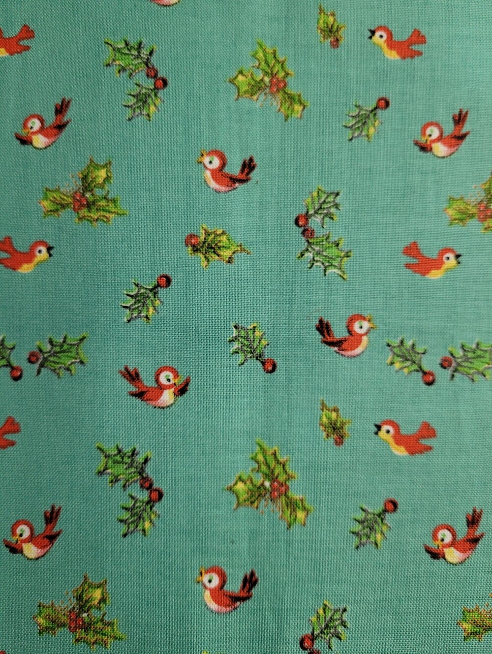 Riley Blake Jingle Bells Lindsay Wilkes Bird Holy Sewing Fabric (1018)